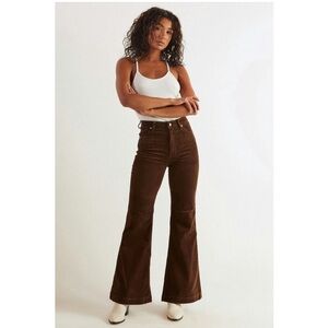 Brown Corduroy Flare Pants